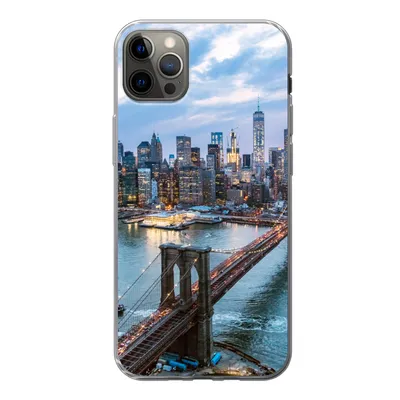 Produktbild von MuchoWow® Handyhülle Schutzhülle Hülle für iPhone 13 Pro Max New York - Skyline - Brücke Silikon Softcase Handy Hülle - Mobiltelefon