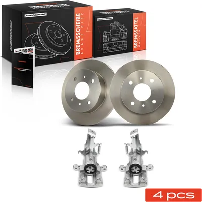 Obrázek produktu pro Frankberg 2x brzdový třmen + 2x brzdové kotouče zadní pro Nissan Almera II N16 2000-2006