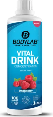 Produktbild von BODYLAB Vital Zero Drink - 1000ml - Himbeere