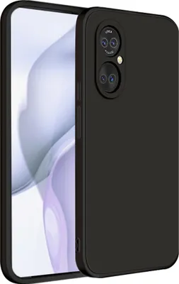 Produktbild von Huawei P50 Hülle, LaimTop Slim Liquid Silikon Gel Gummi Schutzhülle für Huawei P50 Schwarz