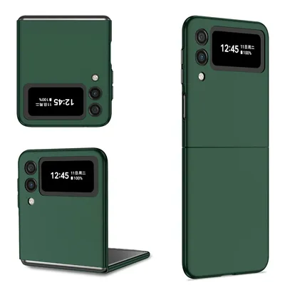 Produktbild von König Design Hülle kompatibel mit Samsung Galaxy Z Flip4 5G Kunststoff Soft Handyhülle - Handy Case Dunkelgrün