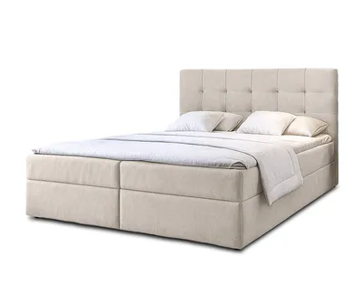 Image de AX LIVING Lit 2 places Geceteni lit rangement lit beige lit 160x200