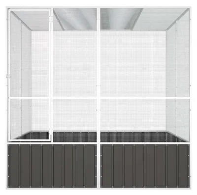 Produktbild von vidaXL Vogelkäfig Anthrazit 213,5x217,5x211,5 cm Verzinkter Stahl