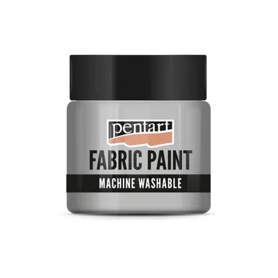 Image de PENTART Peinture pour tissu métallique, 50 ml, argent