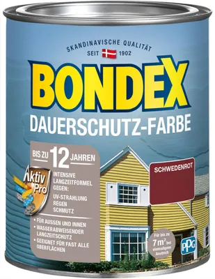 Produktbild von Bondex Dauerschutz-Holzfarbe 750 ml schwedenrot