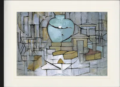 Produktbild von Piet Mondrian Gerahmtes Bild Mit Edlem Passepartout | Wand-Bilder | Im Bilderrahmen - Stilleben Mit Ingwertopf, 1912 (60 x 80 cm)