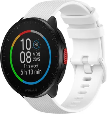 Produktbild von Strap-it Polar Pacer Luxus-Silikonarmband (Weiß)