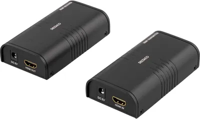 Zdjęcie produktu dla Deltaco HDMI-221, Nadajnik i odbiornik AV, 120 m, Czarny, HDCP