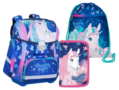 Produktbild von CoolPack Schulranzen Einhorn COLORINO mit Turnbeutel und Federmäppchen Set