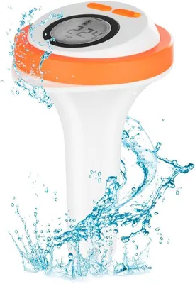 Produktbild von Famanu Schwimmbadthermometer mit LCD-Display - Wasserfest und einfach ablesbar
