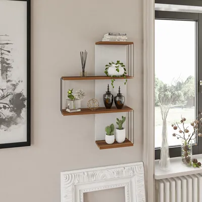 Produktbild von Skye Decor, Cambel - Walnut, Wandregale, Nussbaum, 64 x 96 x 19 cm