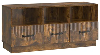 Zdjęcie produktu dla Szafka pod telewizor vidaXL, dąb wędzony, 102 x 34,5 x 47 cm, materiał drewnopochodny
