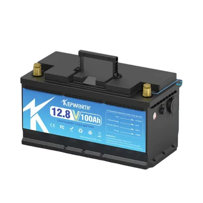 Image de Batterie au lithium-phosphate de fer LiFePO4, capacité 12V 100Ah, taille compacte, 12V 100Ah 352mm