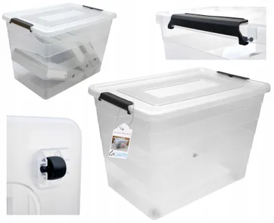 Produktbild von Jagiełło Kunststoffbehälter mit Deckel 65L Organizer auf Rollen