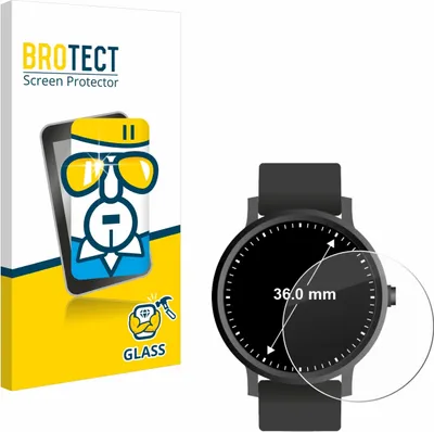 Produktbild von BROTECT Schutzglas für Armbanduhren (Kreisrund, ø: 36 mm) Displayschutz 9H Glas klar transparent