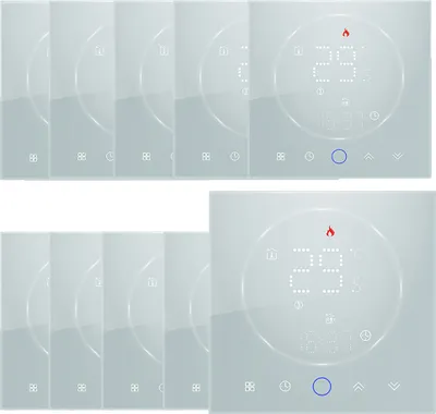 Obrázok produktu pre Digitálny LCD izbový termostat 10X, 3 A, termostat na ohrev teplej vody, nástenný termostat, podhľadový, pre podlahové kúrenie, vnútorný teplomer, kompatibilný s Tmall Genie, Amazon Echo, Google Home