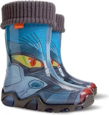 Produktbild von Demar LUX Gummistiefel Regenstiefel Kinderstiefel gefüttert mit Innensocken Mädchen Jungen 22\23