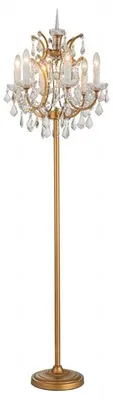 Image de Lampe sur pied Memphis, 175 cm - Or - Fer et verre