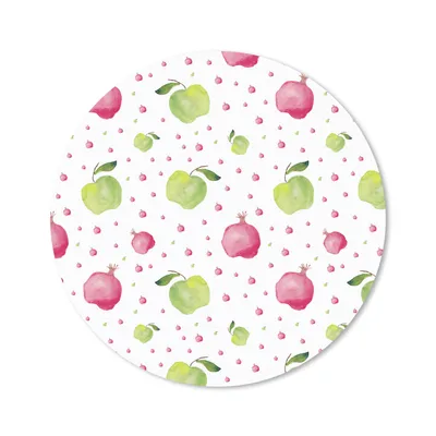 Produktbild von MuchoWow® Mauspad Mousepad Apfel - Granatapfel - Aquarell - Schablonen 50x50 cm - Mousepads - Maus Mat - Pad - Mausunterlage - Vinyl