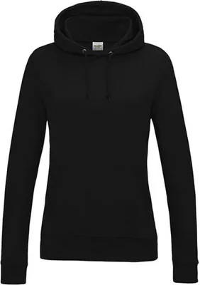 Produktbild von Just Hoods JH001F | Girlie College Hoodie / Kapuzenpullover / WRAP - Farbe: Deep Black - Größe: S