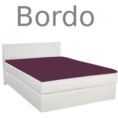 Zdjęcie produktu dla Prześcieradło z gumką Jersey Topper w kolorze bordowym / winnym, 180x200 – 200x200 cm, 100% bawełna