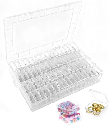 Aufbewahrungsboxen 64er-Set 5x5x2 cm mit Deckel