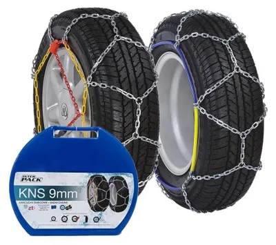 Image de Chaînes à neige pour pneus de dimension 185/65 R13, épaisseur 9 mm