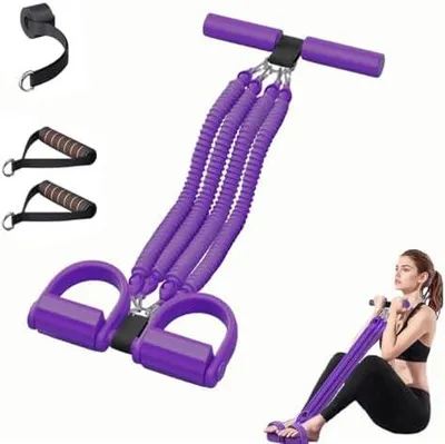 Produktbild von Expander Fitness aus Latex für 3 Tubes Elastische, Bauchtrainer Multifunktionale Sportgerät, Expander Sit Up Trainingsgeräte, Bauchtrainer für Zuhause Krafttraining