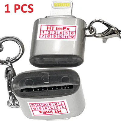 Produktbild von 8-pin (stecker) auf Micro SD OTG Adapter Speicherkartenleser kompatibel mit Iphone 13 14 Pro Max