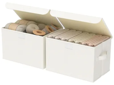Produktbild von Omgoods – Set aus 2 Aufbewahrungsboxen mit Deckel für Ordnung