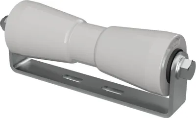 Obrázok produktu pre Polyuretánový kýlový valec s držiakom roll pomoc pri spúšťaní prívesu na čln pozinkované SUPROD, 250 mm, šedá