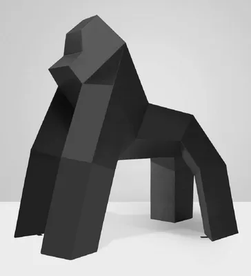 Immagine prodotto di Casa Padrino Scultura decorativa XXL Gorilla Nero 175 x H. 170 cm