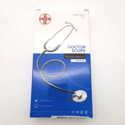 Produktbild von AIESI Flachkopf Stetoskop Erwachsenen schwarz DOCTOR SCOPE medizinisch