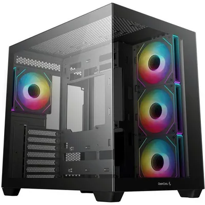 Image de Boitier PC - DEEPCOOL - R-CG530-BKADA4-G-1 - Mini tour - Format Mini-ITX / Micro-ATX / ATX & Micro-ATX - 4 ventilateurs ARGB - Noir