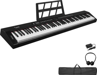 Produktbild von FCH Digitales Piano Keyboard 88 Tasten, tragbares elektronisches Musikinstrument, MIDI Bluetooth,für Kinder und Anfänger, mit Tragetasche