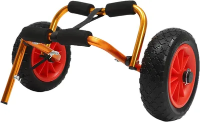Produktbild von Kajakwagen und Kanuwagen mit Spannriemen für den Transport von Surfboards und Booten, faltbar, Tragfähigkeit 30 kg