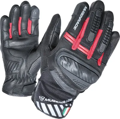 Productafbeelding van MUGENRACE motorhandschoenen, zwart/rood, maat L