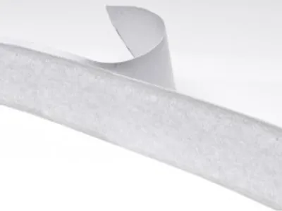 Obrázek produktu pro Suchý zip samolepící 20mm bílý, metráž, smyčky / 1 m