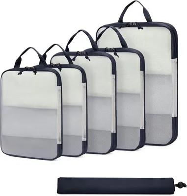 Produktbild von Reise-Organizer 6er Set, dunkelblau, Kompressionspacktaschen, für Koffer