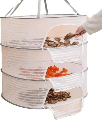 Produktbild von NATURAL Trockner für GEMÜSE, OBST, PILZE, KLEIDUNG, FISCH 3 Ebenen EXTERN
