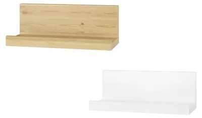 Produktbild von Wandregal Ablage Holzkonsole Kiefer Massivholz oder weiß Bettablage V-90.82-14-1Kiefer