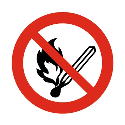 Produktbild von CombiCraft Aluminium Türschild 'Feuerverbot' - Ø75mm mit 3M-Klebeband