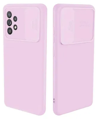 Produktbild von cofi1453® 360 Grad Schutz CamShield Silikon Cover Case Slim Handyhülle Schutzhülle mit Kameraschutz Kameraabdeckung kompatibel mit Samsung Galaxy A72 (A725F) Lila