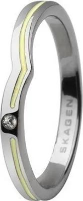 Image de Skagen Bague Femme Argent/Jaune JRSY018, Taille de la bague:49 (15.7) SS5 M27