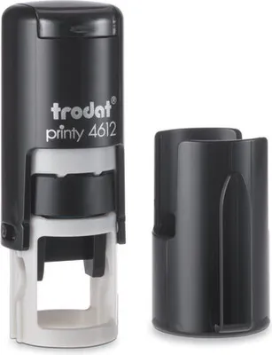 Obrázek produktu pro Trodat 4612, Samonamáčející, Razítko, 11 x 11 mm, Černá, Šedá, Černá, 23 mm