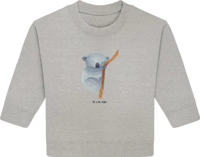 Produktbild von Mr. & Mrs. Panda Organic Baby Pullover Koalabär 6. - 12. Monat - Heather Grey - Geschenk, Lustige Sprüche, Bullover, schlafen, Schlafzimmer, Traum, Koala, Bär