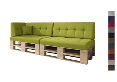 Produktbild von sunnypillow Palettenkissen Verona gesteppt 6er Set Lime