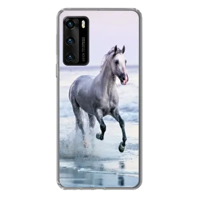 Produktbild von MuchoWow® Handyhülle Schutzhülle Hülle für Huawei P40 Pferd - Meer - Pastell Silikon Softcase Handy Hülle - Handytasche