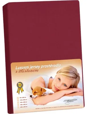 Zdjęcie produktu dla Jersey LUX - 90x200 cm - Bordowy