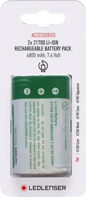 Immagine prodotto di Ledlenser 2x 21700 batterie ricaricabili agli ioni di litio